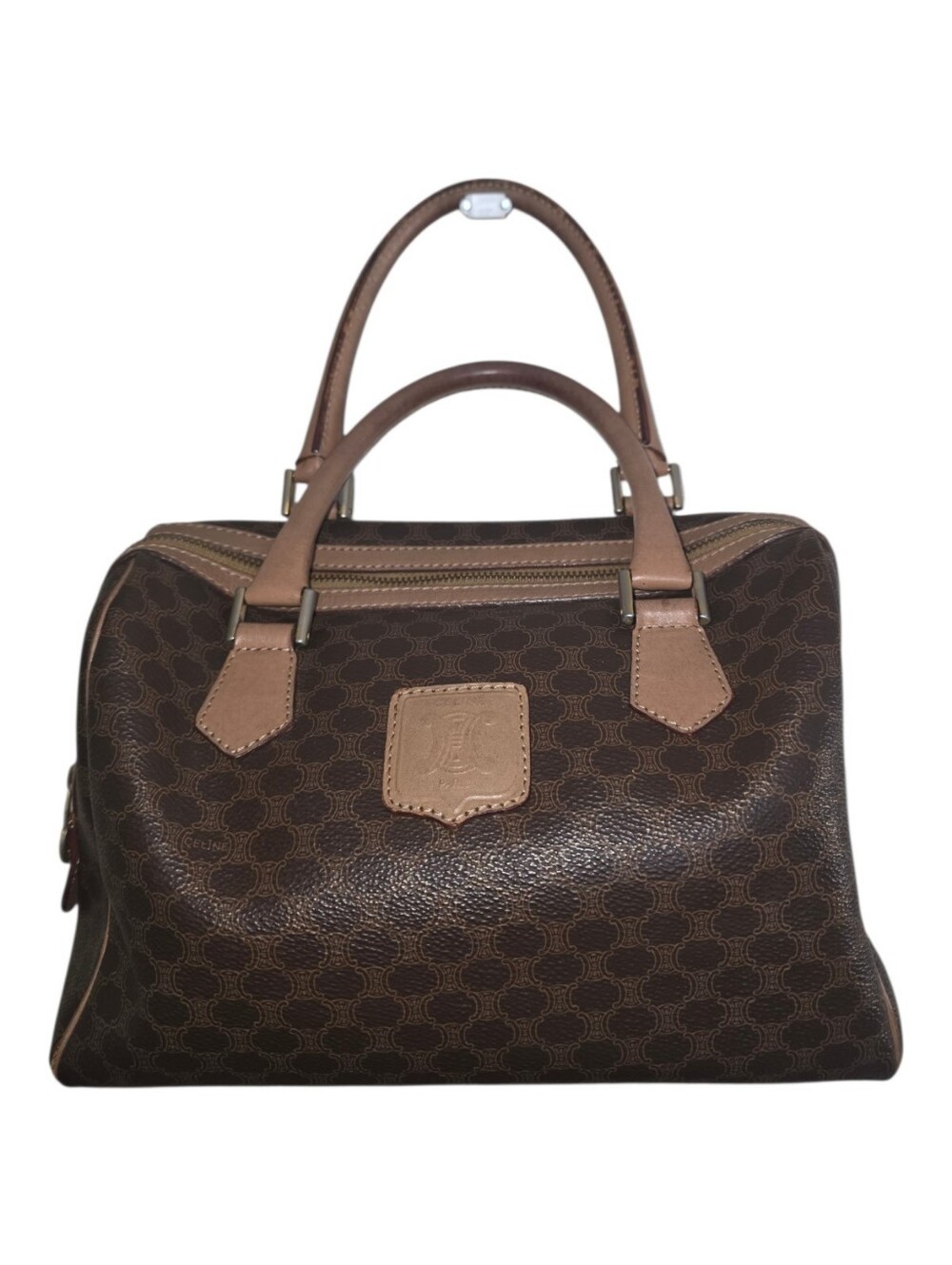 Celine Brown Monogram Boston Bag